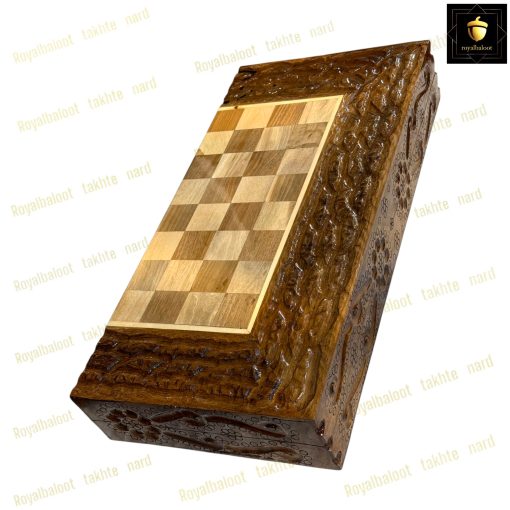 خرید تخته نرد چوب گردو منبت کار دست کد 386 - Image 2