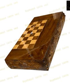 خرید تخته نرد ریشه گردو منبت 55 سانت