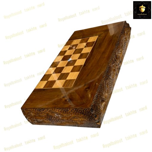 خرید تخته نرد ریشه گردو منبت 55 سانت