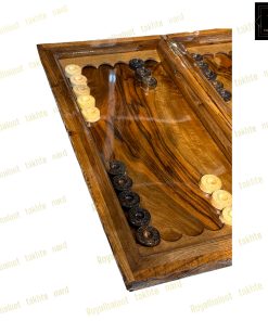 خرید تخته نرد ریشه گردو منبت 55 سانت
