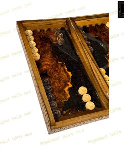 خرید تخته نرد گردو رزین کهکشانی