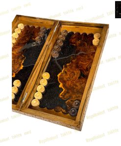 خرید تخته نرد گردو رزین کهکشانی