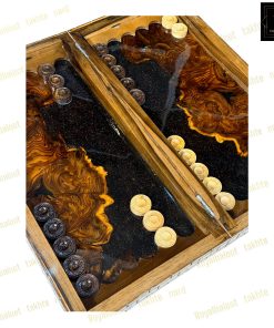 خرید تخته نرد گردو رزین کهکشانی