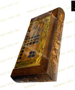 خرید تخته نرد گردو منبت رزین منچ
