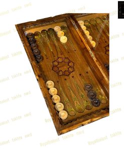 خرید تخته نرد گردو منبت رزین منچ