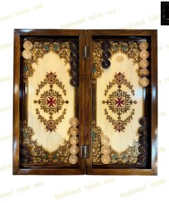 خرید تخته نرد راش معرق اسلیمی