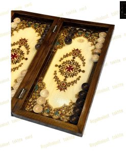 خرید تخته نرد راش معرق اسلیمی