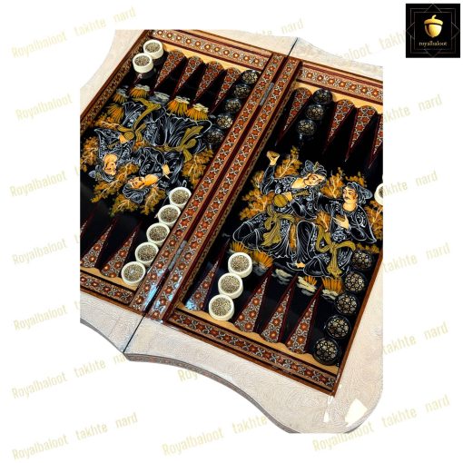 خرید تخته نرد خاتم نقاشی خسرو و شیرین