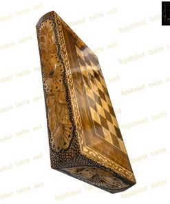 خرید تخته نرد گردو دور منبت رزین