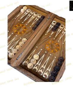 خرید تخته نرد گردو دور منبت رزین