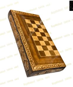 خرید تخته نرد گردو دور منبت رزین