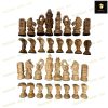 خرید مهره شطرنج چوب گردو منبت مار