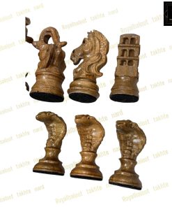 خرید مهره شطرنج چوب گردو منبت مار