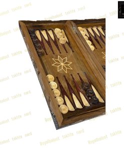خرید تخته نرد گردو رزین منبت کد 412 خرید تخته نرد گردو رزین منبت