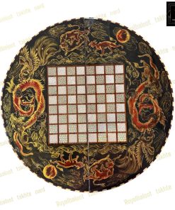 خرید تخته نرد خاتم نقاشی گرد 60 سانتی شاهکار