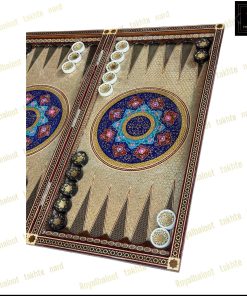 خرید تخته نرد تمام خاتم نقاشی تذهیب 60 سانتی