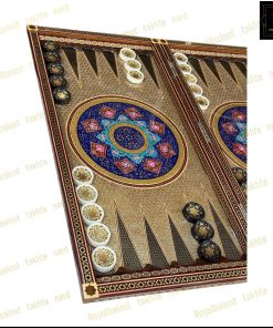خرید تخته نرد تمام خاتم نقاشی تذهیب 60 سانتی