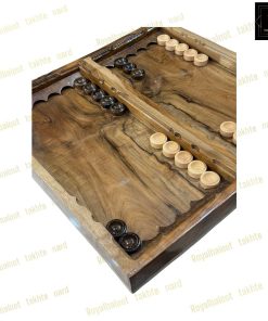 خرید تخته نرد ریشه گردو پایه دار