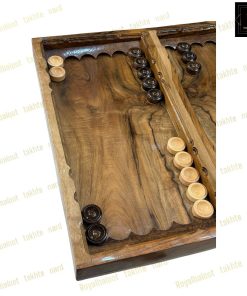خرید تخته نرد ریشه گردو پایه دار