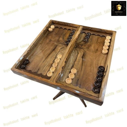 خرید تخته نرد ریشه گردو پایه دار