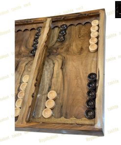 خرید تخته نرد ریشه گردو پایه دار
