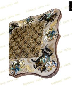 خرید تخته نرد خاتم نقاشی چوگان سه بعدی