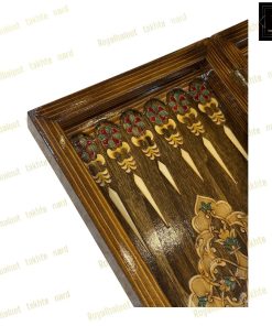 خرید تخته نرد چوب راش سنتی معرق 45 سانتی