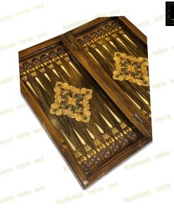 خرید تخته نرد چوب راش سنتی معرق 45 سانتی