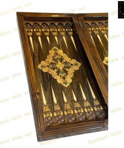 خرید تخته نرد چوب راش سنتی معرق 45 سانتی کد 428