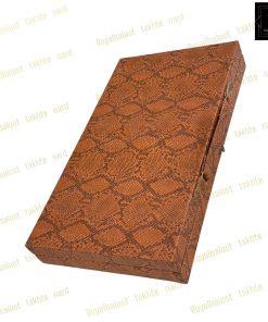 خرید تخته نرد قطب نما چرم قهوه ای