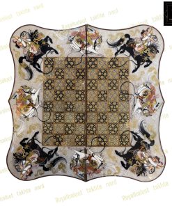 خرید تخته نرد خاتم نقاشی چوگان سه بعدی دالبری