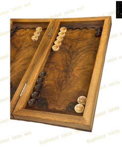 خرید تابلو تخته نرد گردو منبت ساعت شنی 60سانتی