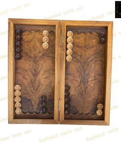 خرید تابلو تخته نرد گردو منبت ساعت شنی 60سانتی