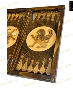 خرید تخته نرد چوب راش فروهر معرق 40 سانتی