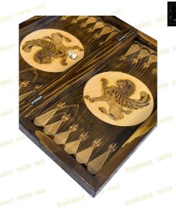 خرید تخته نرد چوب راش فروهر معرق 40 سانتی