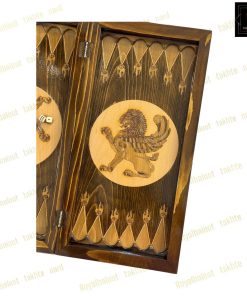 خرید تخته نرد چوب راش فروهر معرق 40 سانتی