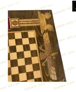 خرید تخته نرد چوب راش فروهر معرق 40 سانتی