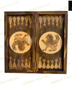 خرید تخته نرد چوب راش فروهر معرق 40 سانتی