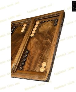 خرید تخته نرد ریشه گردو منبت 55 سانتی کد