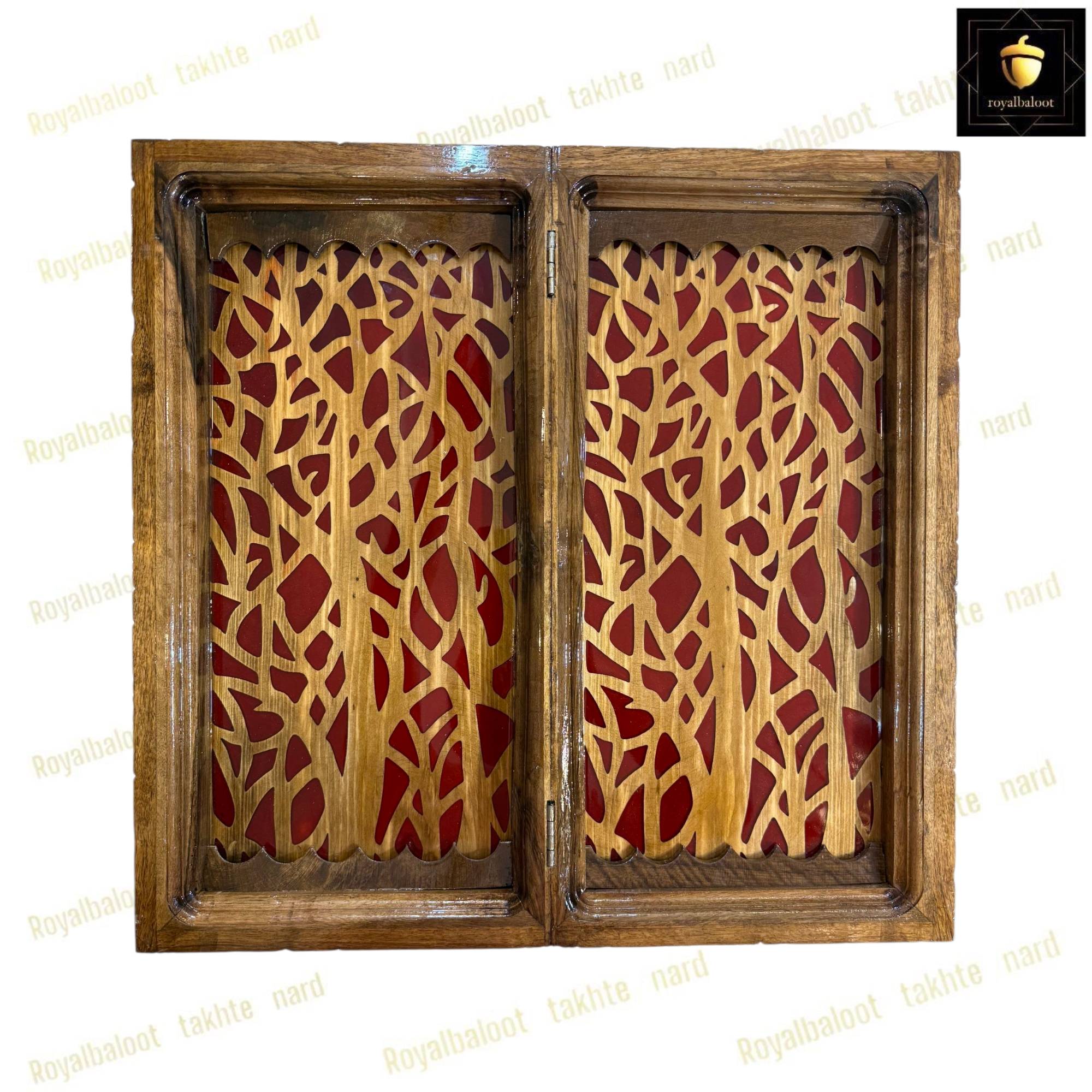 خرید تخته نرد گردو رزین درخت قرمز کد 447 خرید تخته نرد گردو رزین درخت قرمز