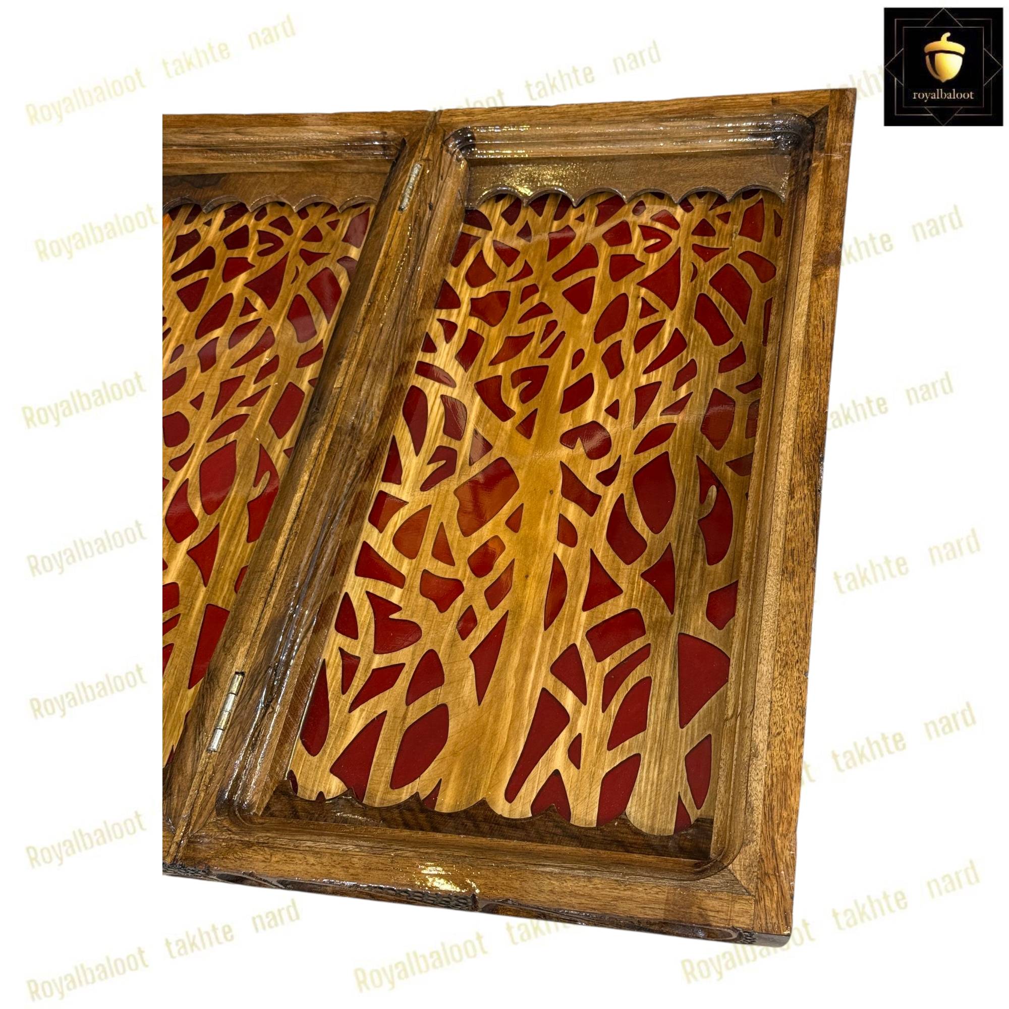 خرید تخته نرد گردو رزین درخت قرمز کد 447 خرید تخته نرد گردو رزین درخت قرمز