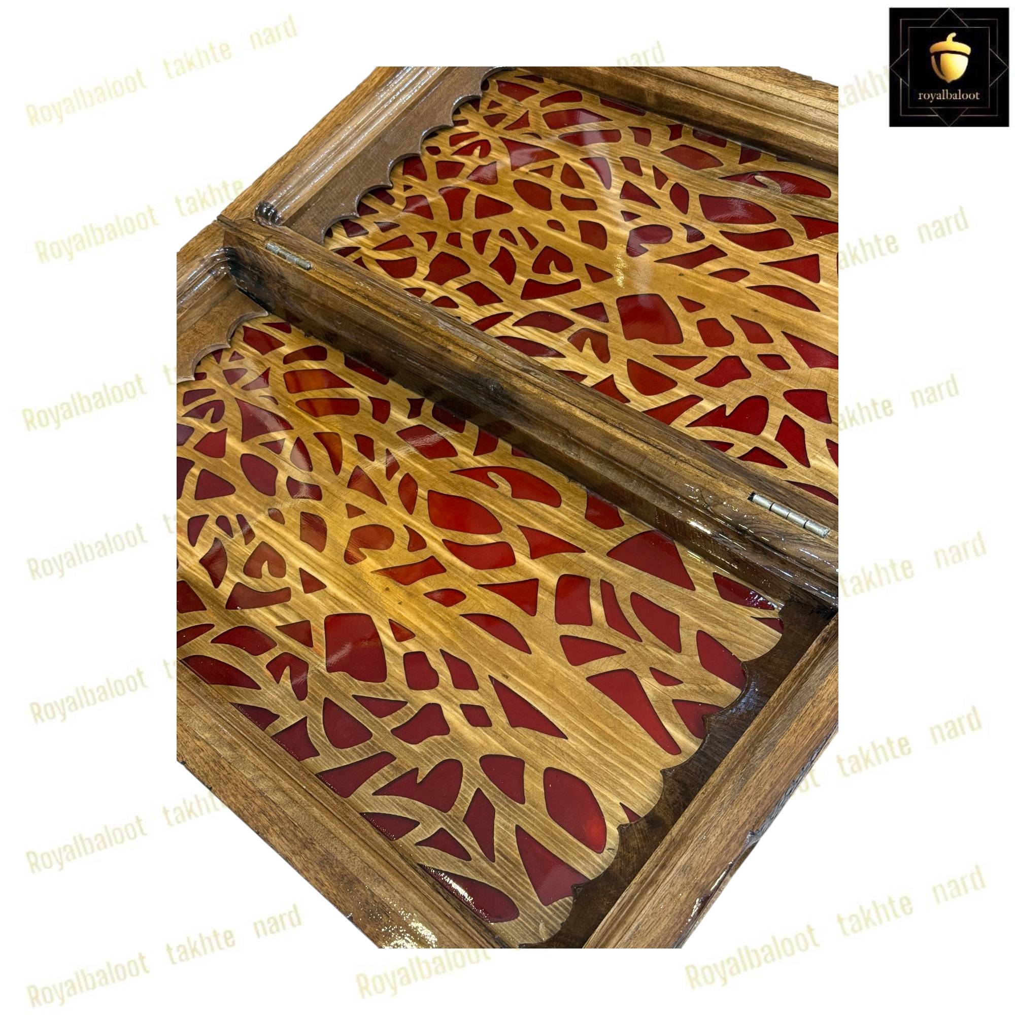 خرید تخته نرد گردو رزین درخت قرمز کد 447 خرید تخته نرد گردو رزین درخت قرمز