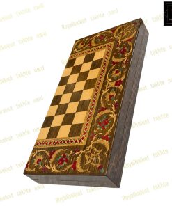 خرید تخته نرد چوب راش معرق اسب