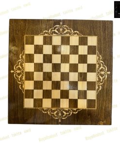 خرید تخته نرد چوب راش معرق سنتی فیروزه ای