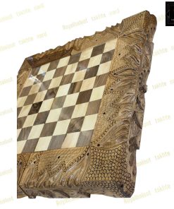 خرید تخته نرد گردو سر و بغل منبت سفارشی