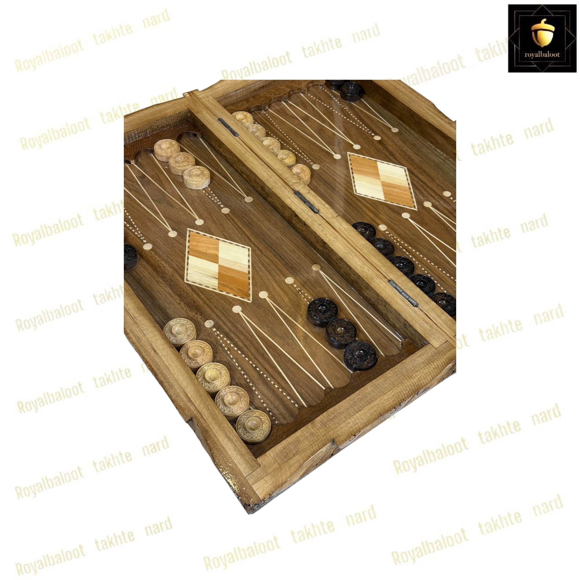 خرید تخته نرد گردو سر و بغل منبت سفارشی کد 454 خرید تخته نرد گردو سر و بغل منبت سفارشی