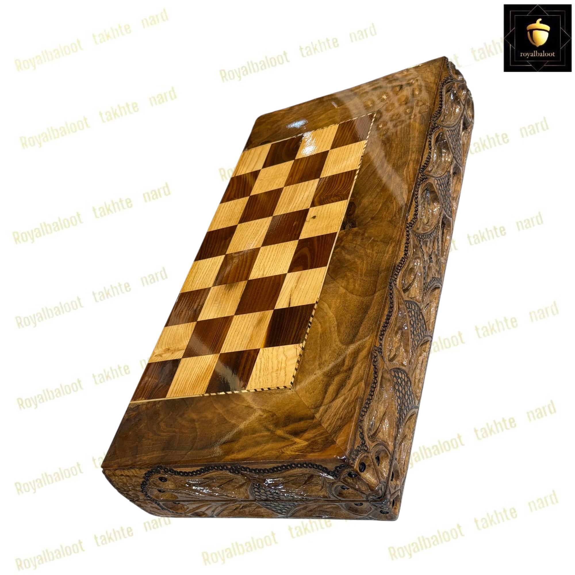 خرید تخته نرد ریشه گردو خالص 55 سانتی 453 خرید تخته نرد ریشه گردو خالص 55 سانتی