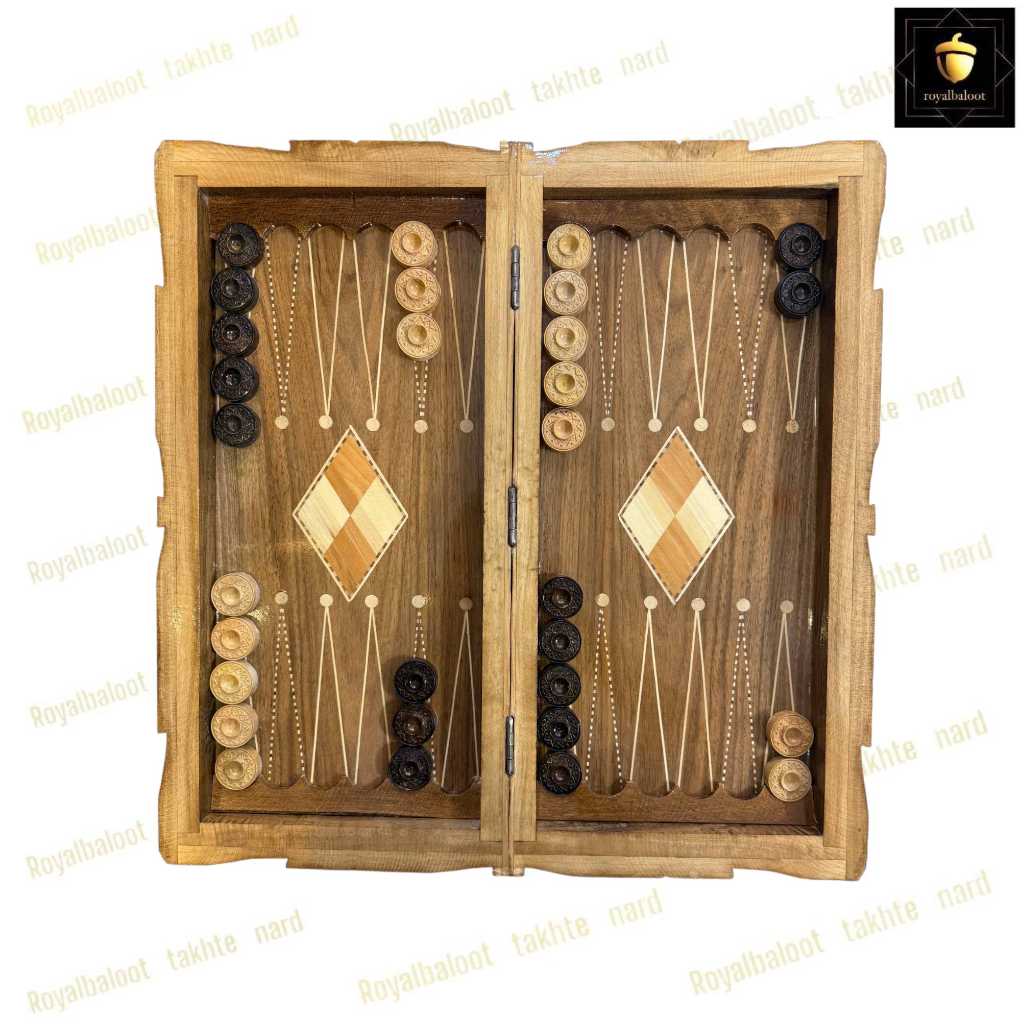 خرید تخته نرد گردو سر و بغل منبت سفارشی کد 454 خرید تخته نرد گردو سر و بغل منبت سفارشی