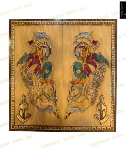 خرید تخته نرد تک بازی راش معرق شوالیه 60 سانتی