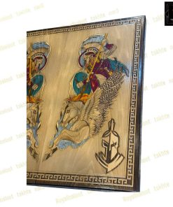 خرید تخته نرد تک بازی راش معرق شوالیه 60 سانتی